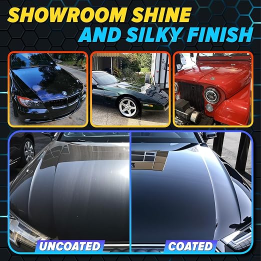 Scratch & Swirl Remover with Ceramic Silk – Car Scratch Remover for Vehicles Paint Repair with Ceramic Coating Spray – Polishing & Washing Kits with Applicator Pad & Microfiber Towel
