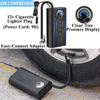 Car Emergency Roadside Kit with Scissor Jack, Air Compressor, Jumper Cables, Car Safety Kit, Air Wedge Bag Pump