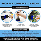 Boat Accessories – Kayak Cleaning Kit – Boat Cleaning Brush Kit – Marine Scrub Brush Attachment for Drill – Rotary Brushes for Boats – Motorized Hull Power Scrubber Set - Hull Cleaner Set