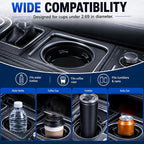 2pcs Car Cup Holder Insert,Black Cup Holder for Car,Cup Holder Expander,Cup Holder Insert Adapter for Car,Cupholder Insert for Car with Adaptive Clamping Arm for Fixing Water Bottles and Drinks