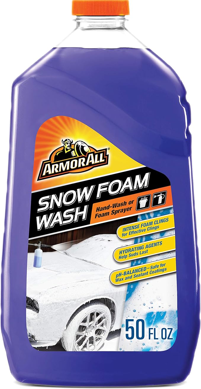 Car Wash Snow Foam Formula, Cleaning Concentrate Soap for Cars, Truck, and Motorcycles, 50 Fl Oz (Pack of 4)