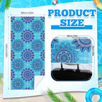 Car Seat Towel Covers with Storage Bag, 63 x 32 Inch Universal Non Slip Waterproof Sweat Protector for Car Truck, Gym Swimming Running, Machine Washable(2 Pack,Blue Mandala)