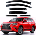 KPY Rain Guards Fit for 2010-2023 Lexus GX460, Out-Channel Window Visors Vent Wind Deflectors 6PC, Car Accessories for 10-23 Lexus GX Series