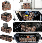 Car Trunk Organizer and Storage with Lid & Removable Cooler Bag, Car Accessories 6 Removable Dividers for Custom Space, Collapsible Trunk Organizers Interior for SUV & Sedan, Large