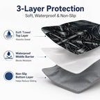 Car Seat Towel Cover 2 Pack for Front Seats, Sweat Absorbent Car Seat Protector with Non-Slip Backing, Waterproof Towel Car Seat Covers for Runners, Gym, Swimming, Beach, Pets, Iron Dumbbell