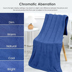 Microfiber Bath Towels, Large Bathroom Towel 2 Pack (30" x 60"), Oversized, Soft, Super Absorbent and Fast Drying, Multipurpose Use for Sport, Fitness, Yoga, Diamond Cross Grid Navy