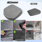 Premium Leather Car Seat Cushion, Comfort Memory Foam Driver Seat Cushion for Long Driving, Waterproof Non-Slip Seat Cushions for Cars, Truck, SUV, Office Chairs, Stadium, Gray ﻿
