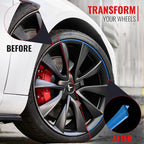 PROTECTiQ PRO Universal Rim Protection Trim - Ultimate Curb Rash Guard with Award-Winning Patented Design and Premium 3M Tape - Fits Up to 4X 24 Wheels, Cars, Trucks, SUVs