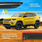 Extra Durable Window Deflectors Tape-On Window Visors Rain Guards Fit for Jeep Compass 2017-2026, Sun Visors, Wind Vent for Shades, Exterior Car Accessories - 4pcs. AG0729