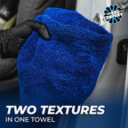 Creature Edgeless Auto Detailing Towels (10-Pack) Professional 70/30 Blend, Dual-Pile Plush Microfiber, Buffing & Polishing, 420gsm, 16in x 16in, Royal Blue