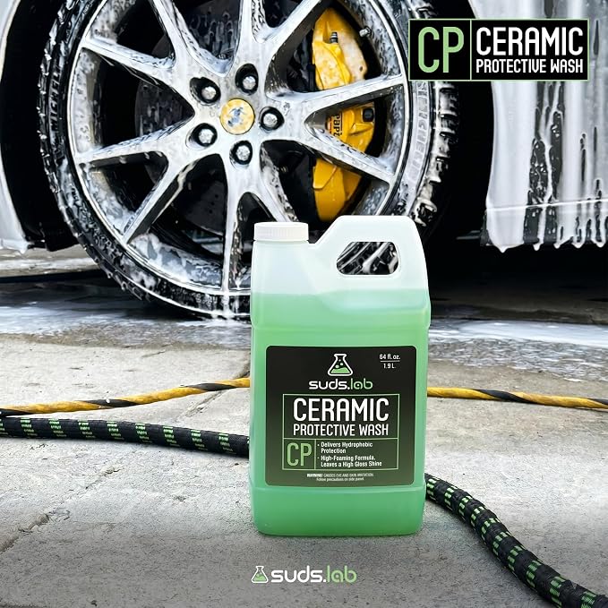 CP Ceramic Protective Wash, Hydrophobic Finish Car Wash Soap, Water Activated Easy To Use Water and Dirt Repelling Cleaner And Finish Treatment, High Gloss Spot Free Shine 64 oz.