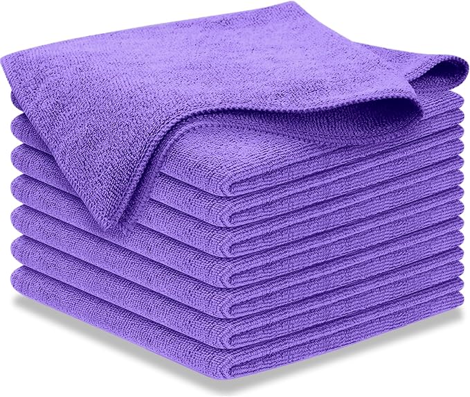 Premium 300GSM Microfiber Cleaning Cloth - 12.5"x12.5" High Performance - 1200 Washes, Ultra Absorbent Microfiber Towels for Cars Undercarriage, Rims & Engine Bay Cleaning - Microfiber Cloth