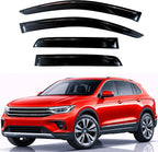 KPY Rain Guards Fit for 2018-2024 Volkswagen Tiguan, Out-Channel Window Visors Vent Wind Deflectors 4PC, Car Accessories for 18-24 VW Tiguan