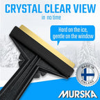 Car Ice Scraper Brass Blade - Fast, Effortless, efficient & Easy - Brass Ice Scrapers for Car Windshield Ice Scraper - Brass Ice Scraper for Car - Original Murska from Europe - Winter A054 Black