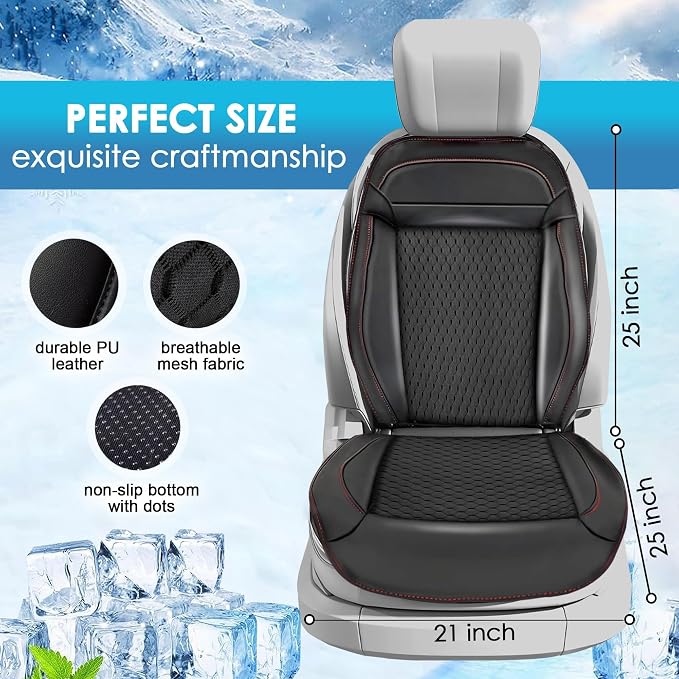 2026 3 in 1 Massage Cushion with Winter and Summer, Cooling Seat Covers, Chair Massager for Full Body 12V 3 in 1 Car Seat Covers (Warm&Cool,Massage-1)