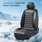 Coverado Cooling Car Seat Cover, 12V-24V Ventilated Driver Seat Cushion with 2 Turbo Fans & Wireless Control, Carbon Fiber Fabric Cooled Seat Cover for Car, Universal Fit for Sedans SUV Trucks, Black