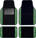 Shining Rhinestones Carpet, Bling Crystal Diamond Sparkly Glitter Car Floor Mats with Anti-Slip PVC Heel Pad Automotive Universal for SUV,Sedan,Car,Van,4pcs for Girl Women Green Diamond