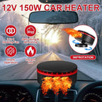 3 Pcs Portable Car Heater 12v Vehicle Heaters 2 in 1 150w Plug in Cigarette Lighter Windscreen Defogger Defroster 360° Fast Heating Cooling Fan Air Circulator for Winter Suv Rv(Red)