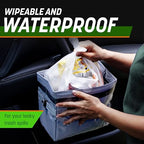 Auto Car Trash Can - Leakproof, Hanging Garbage Bin with 20 Trash Bags and Pink Adjustable Strap - Truck & Car Accessories for Men and Women - Grey with No Lid