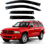 KPY Rain Guards Fit for 1998-2003 Dodge Durango, Out-Channel Window Visors Vent Wind Deflectors 4PC, Car Accessories for 98-03 Durango