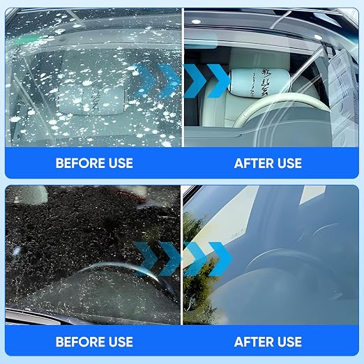 2025 New Glass Polishing Liquid with Sponge - Windshield Anti Fog Hydrophobic Coating Spray, Scratch Remover for Car Windows, Mirrors, Oil Film & Glass Surfaces (2)