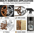 2Pack Rust Remover - Rust Remover Spray, Heavy Duty Rust Remover for Metal, Iron Eraser Iron and Rust Remover for Car Wheels, Hub, Bike Chains, Garden Tools & Iron Surfaces, 120ML*2 | Multi Surface Rust Remover for Metal, Iron Eraser Iron and Rust Remo...