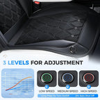 Coverado Cooling Car Seat Cover, 12V-24V Ventilated Front Seat Cushion for Car, 3-Speed Adjustable Seat Cover for Summer Driving Seat, Universal Fit for Car SUV Truck Van