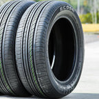 Set of 4 (FOUR) Ecosa All-Season Passenger Car Touring Radial Tires-195/65R15 195/65/15 195/65-15 91H Load Range SL 4-Ply BSW Black Side Wall UTQG 400AA