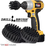 Ultra Stiff Drill Powered Cleaning Brush Set - Heavy Duty Industrial Stripping - Cordless Drill Power Scrubber Grill Brush for Household Cleaning Supplies - Rust Remover - No Wires - BBQ Grill Brush