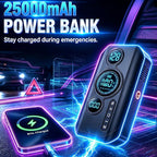 8000A Jump Starter with Air Compressor, Portable Tire Inflator, German-Tech Fast-Charging Power Bank Car Battery Booster for Car Owners Camping, Road Trips, Family Safety & Gift Giving (A3)