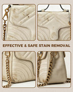 Leather Cleaner Set for Coach, Powerful Stain Removal with Gentle Care, Cleaning Kit for Coach Handbags, Wallets, Purses and Other Luxury Bags
