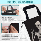 Car Garbage Bag Human Skeleton Posing Hanging Canvas Car Trash Bag Waterproof Drawstring Car Back Seat Organizer for Car Back Front Seat Console with Adjustable Buckle
