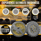 Truck Puck Citrus Sky Fragrancee Car Air Freshener – Long-Lasting Car Deodorizer, Refillable Vent & Visor Clip Auto Air Freshener for Car, Truck & SUV, Premium Fragrance, Pack of 3