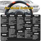 Orange Steering Wheel Cover Microfiber Leather Sporty Car Accessories for Men and Women,Breathable Non-Slip Universal Fit 14 1/2-15 Inch(Black and Orange)