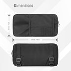 Car Visor Organizer – Non-Sag Adjustable Straps – Nylon Sun Visor Storage Pouch with Card Holders, Pen Slots & Mesh Pockets – Universal Fit for Most Cars, Trucks & SUVs | Non-Sag Design