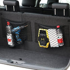 Universal Mesh Cargo Net for Car Trunk Storage,Elastic Small Automotive Cargo Net Pocket Wall Sticker Organizer Pouch Bag Storage for SUV,2 Pack with Tape Stickers