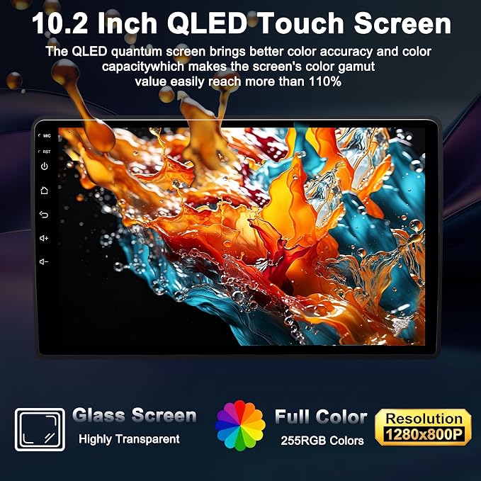 Car Radio Stereo for Honda Accord 8th Gen 2008-2013, 10.2 Inch IPS Touchscreen Android 13 64GB, Wireless CarPlay Android Auto, Plug and Play, 1080P Backup Camera, 5G WiFi, GPS, SWC, AM/FM Radio