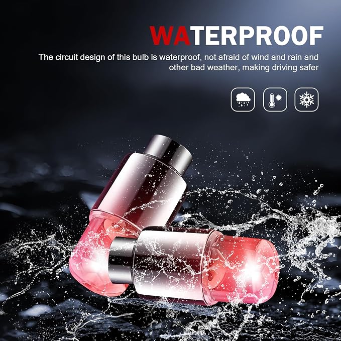 6 PCS LED Tire Valve Stem Cap Lights, 360 Degree Visibility Rotating Flash, Waterproof Wheel Lights for Trucks, Cars, SUVs (Red)