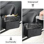 Collapsible Car Trash Can, Vehicle Garbage Organizer Holder Bin with One Roll Trash Bag, Waterproof Hanging Mini Auto Dustbin Accessories Storage Container for Vans, SUVs