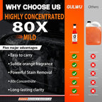 Windshield Washer Fluid Concentrate-High Performance Car Glass Cleaner for Ice, 3-in-1 powerfully removes Grease, Bug Residue-Grime from windshields，Mild Year-Round Formula.