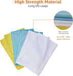 Microfiber Cleaning Cloths, Ultra Absorbent, Scratch-Free, Highly Absorbent, Non-Abrasive, Reusable and Washable, 16" x 12", Blue/White/Yellow, (Pack of 288)