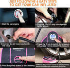 Car Emergency Kit for Teen Girl and Lady's Gifts, Pink Emergency Roadside Assistance kit with Digital Air Compressor, 10FT Jumper, First Aid Kit, and More Ideal Pink Car Accessories Tool -E7