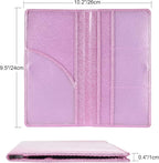 Car Registration and Insurance Holder, Car Accessories Vehicle Glove Box Car Organizer Men Women Wallet Case with Magnetic Shut for Cards, Essential Document, Driver License, Bling Pink
