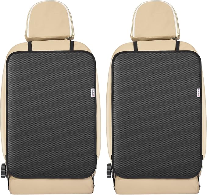 Kick Mats Back Seat Protector, Waterproof Oxford Seat Back Protector, Car Seat Back Protector for Kids, Back of Seat Protector for Kids Feet Car Seat (Black A -2pc)