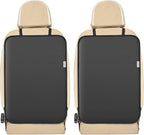 Kick Mats Back Seat Protector, Waterproof Oxford Seat Back Protector, Car Seat Back Protector for Kids, Back of Seat Protector for Kids Feet Car Seat (Black A -2pc)
