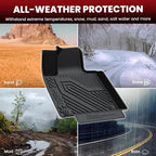 Floor Mats & Cargo Mat for Hyundai Santa Fe 2023 2022 2021 (Only Fit Gas, Not Fit Hybrid or PHEV) All Weather TPE Custom Fit Floor Liners Accessories, Full Set Car Mats and Trunk Mats