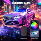 Car LED Lights Interior, RGB Interior Car Lights with App Control and Music Sync, USB Under Dash LED Lights for Jeeps Trucks SUVs, DC 5V