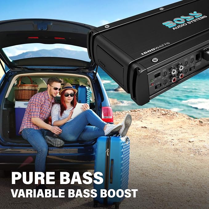 OX4.400 4 Channel Class A/B Car Amplifier – 1600 High Output, Low/High Level Inputs, Low Pass Crossover, Add Bass to Your Subwoofer