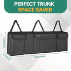 Trunk Hanging Organizer, Backseat Trunk Organizer for SUV, Truck, MPV, Large Capacity Vehicle Storage Bag with Upgraded High-Density Fabric, Space Saving Car Accessories Interior