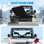Silver UTV Windshield Snow Cover Compatible with Polaris Ranger XP 1000 2017-2026 (Not RZR) & Can-Am Defender 2016-2026, Transport Windshield Protector for Ice and Snow
